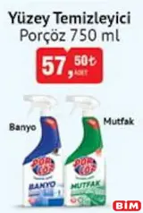PORÇÖZ YÜZEY TEMİZLEYİCİ 750 ML PORÇÖZ YÜZEY TEMİZLEYİCİ 750 ML